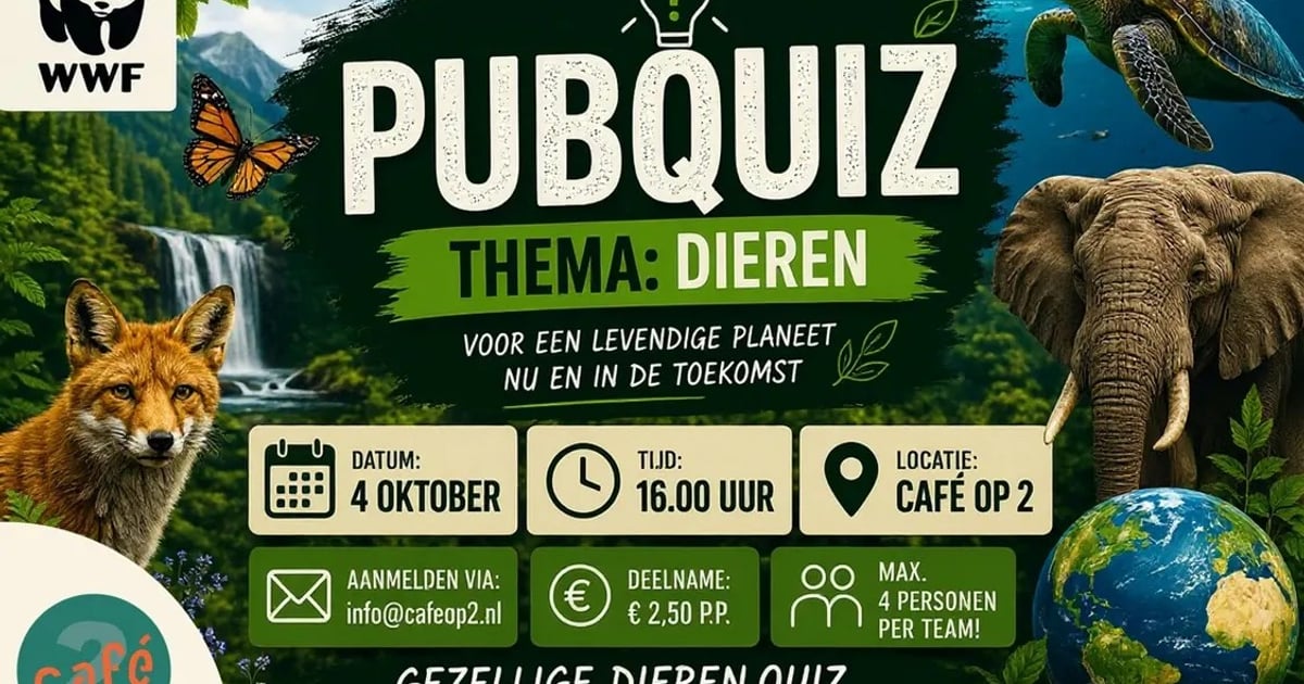 Wereld Natuurfonds Flevoland organiseert natuurpubquiz in café op 2