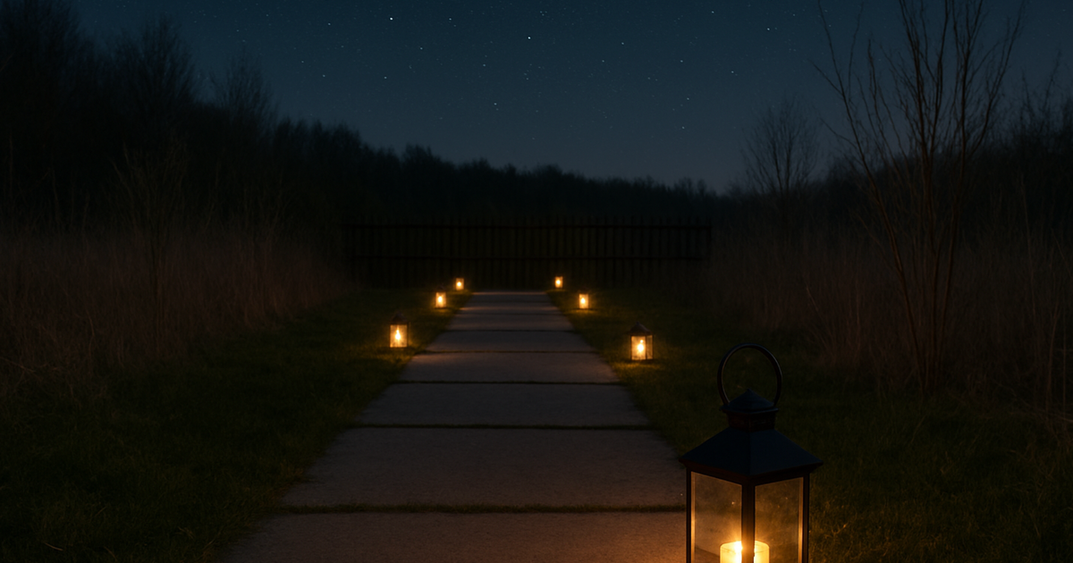 Lichtjeswandeling in het Kromslootpark in Almere Haven