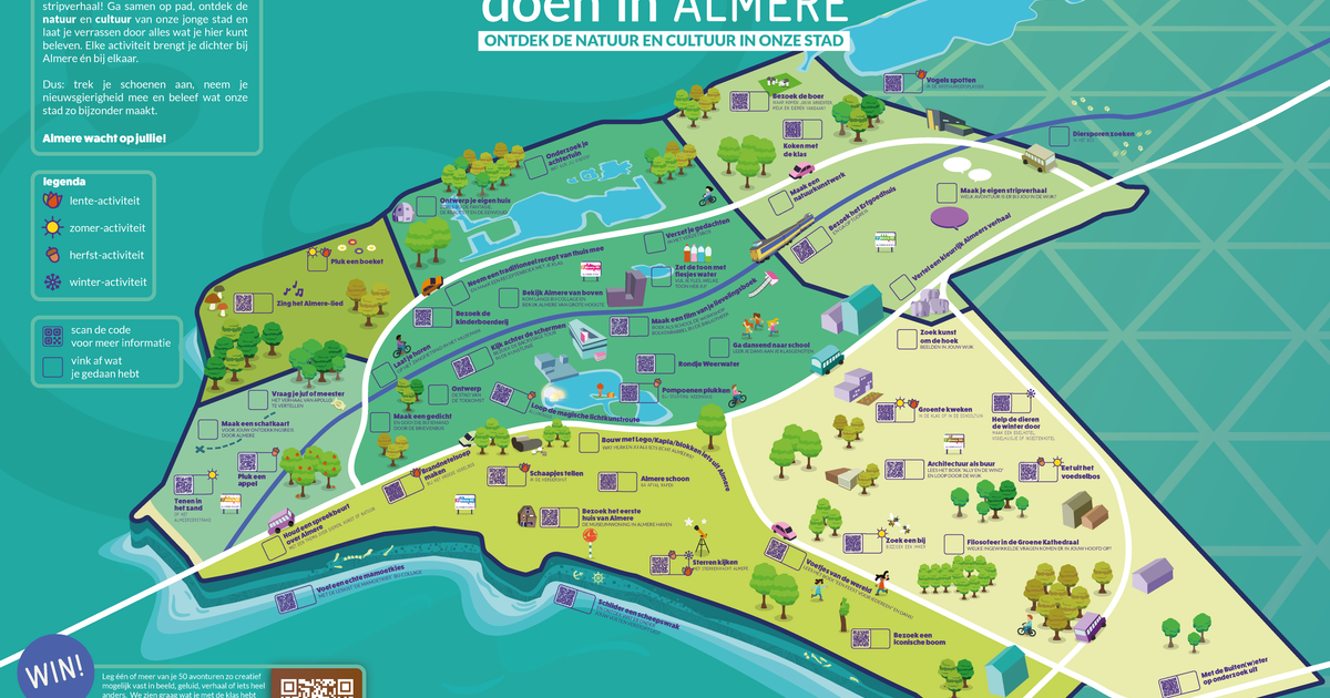 Welke 50 activiteiten moeten Almeerse kinderen absoluut gedaan hebben?