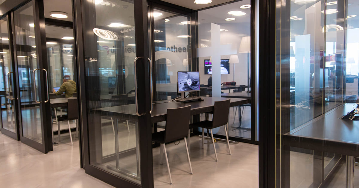 Studiecellen in de Nieuwe Bibliotheek kunnen straks gereserveerd worden
