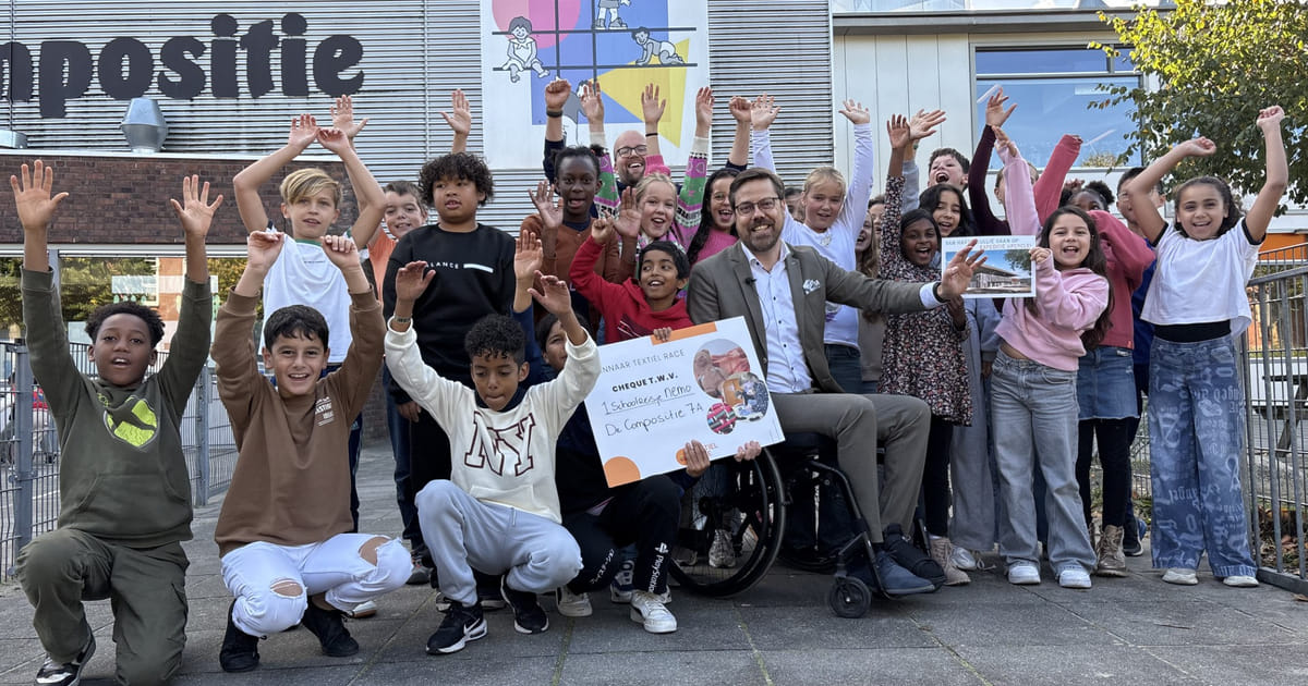 Basisschoolkinderen in Almere zamelen meer dan 10.000 kilo textiel in